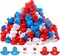 100 Pcs Patriotic Rubber Duck Bulk 1.57 Inch Independence Day 250th Anniversary Small Shower Star Float Rubber Ducks for Memorial Day Adult